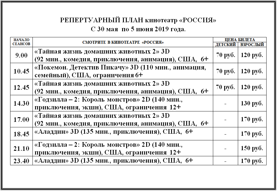 Что такое репертуарный план